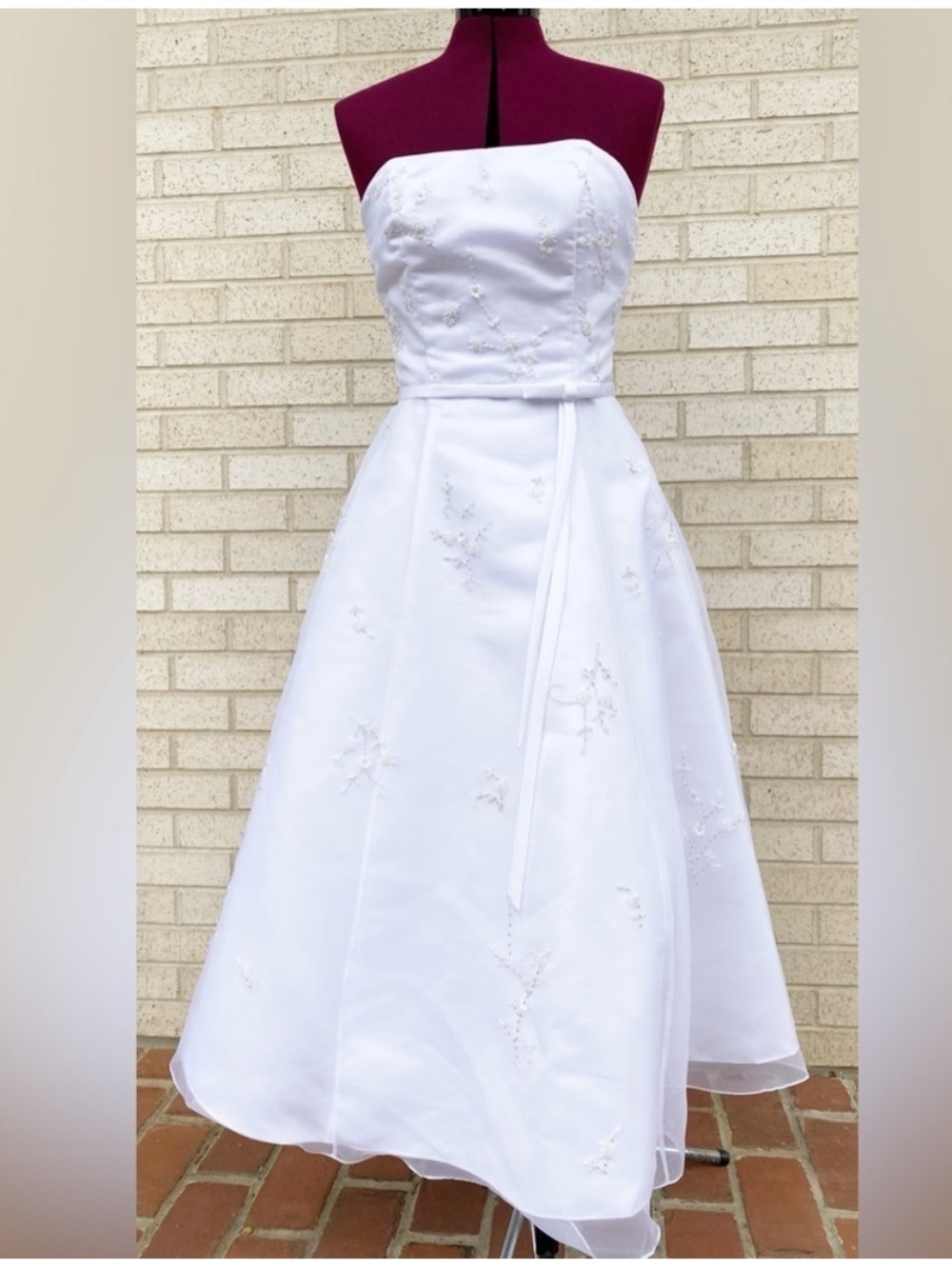 Alfred Angelo White Formal Wedding Dress Princess-Style Ballgown Bridal Size 10